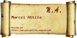 Marczi Attila névjegykártya